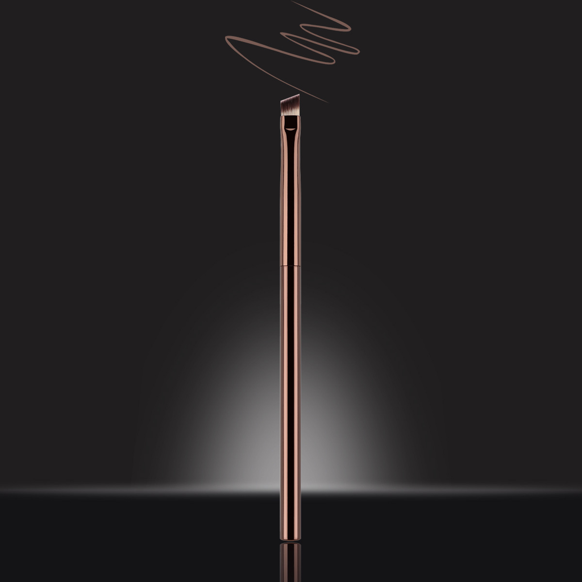 Pinceau eyeliner marron 14 à tête oblique