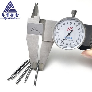 Dia.3.175mm dia.2mm alüminyum karbür kesici tungsten karbür frezeler için tek flüt