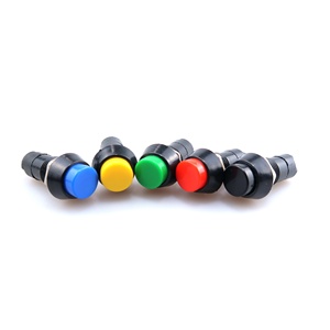 PBS-11A circolare autobloccante PBS-11B autoripristinante interruttore a pulsante interruttore foro 12MM rosso giallo verde blu bianco e nero - Product Image 4