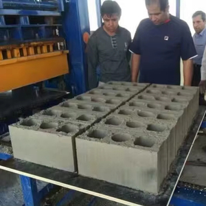 Automatic Brick <strong>Machine</strong> <strong>Qt5</strong>-<strong>15</strong> Construction Machinery Concrete Cement Hollow <strong>Block</strong> Making <strong>Machine</strong> with JS Mixer in Lebanon - Product Image 1