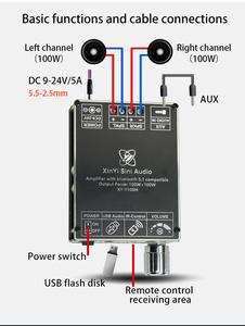 Módulo amplificador estéreo de altavoz para el hogar, BT 5,1, 2x100W, amplificador de audio, TPA3116, Chip digital, placa ESTÉREO - Product Image 4