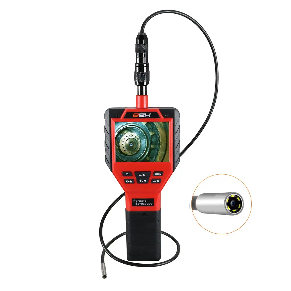 كامير الفيديوسكوب المحمولة لأغراض الفحص المحركات ذات الوظيفة الكاملة 8.5مم و5.5مم و3.9مم، مع التكبير والتسجيل