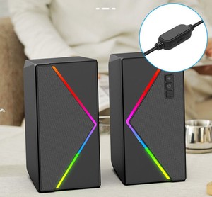<strong>Bluetooth</strong> <strong>Computer</strong> <strong>Speakers</strong>, Desktop <strong>Speakers</strong> with Colorful RGB Lights, Volume Control Stereo Bass PC <strong>Speakers</strong> - Product Image 4
