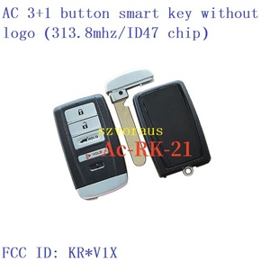 FCC ID: KR5V1X ** 2015-2019年用アキュラRLX TLX 4ボタン車のスマートキーロゴなしフリップキー - Product Image 3