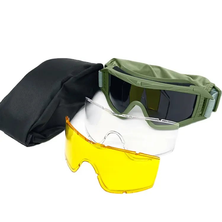 Yijia kacamata anti kabut untuk menembak, kacamata keselamatan antikabut, kacamata latihan taktis, kacamata motocross