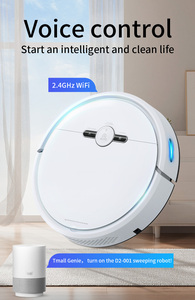 OEM ODM 3合1机器人真空吸尘器智能地板清洁WiFi应用控制智能清扫拖把陀螺仪干湿拖把 - Product Image 2