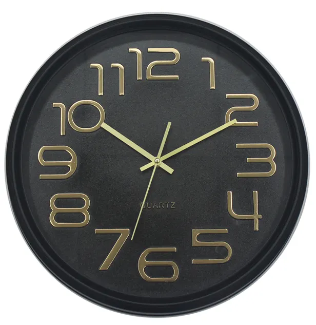 كبير 3d عدد ساعة حائط خلفية سوداء روز الذهبي رقم عربي كامل رقم لوحة كلمة ساعة حائط بالجملة