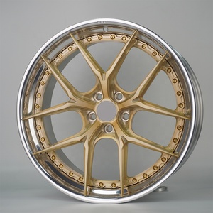 Suitable for Mercedes-Benz BMW Audi Two-piece Forged <strong>Wheel</strong> Rim Investment <strong>Casting</strong> Brushed Frozen Gold Alloy <strong>Wheel</strong> Hub