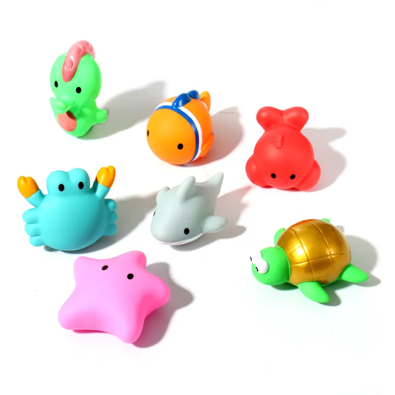 No Hole Ocean Sea Animal vasca da bagno giocattoli galleggianti Squirter vasca da bagno giocattoli per bambini bambini bambini