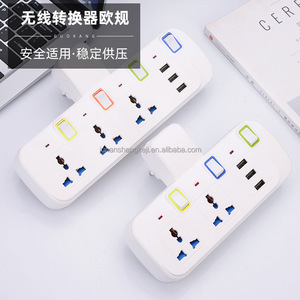 UKプラグ3ウェイマルチコンセントプラグアダプター電気EU-ユニバーサルソケットアダプターUSB充電パワーコンバーター4コンセント - Product Image 6