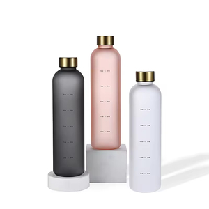 חותמת זמן 1 ליטר 32 אונקיות עמיד לדליפה טריטן BPA חינם השראה ספורט מוטיבציה חלבית בקבוק מים מפלסטיק עם סמן זמן