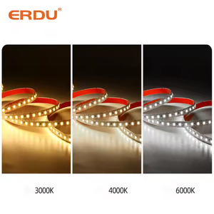Tira de luz interior ERDU ultrafina de 24V, cinta COB de 10W LED con control de voz, cuerda flexible de 24V