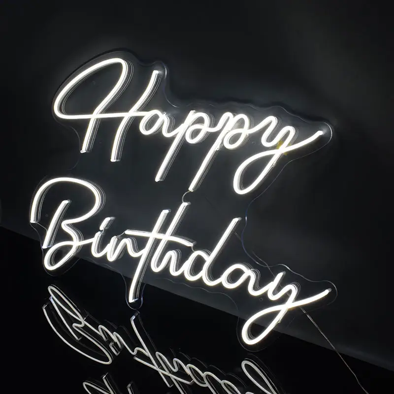 Pronto per la spedizione Su Misura Della Parete a Led Lettere Al Neon Segno di Buon Compleanno Neon Segno Lettera Luce Bordo