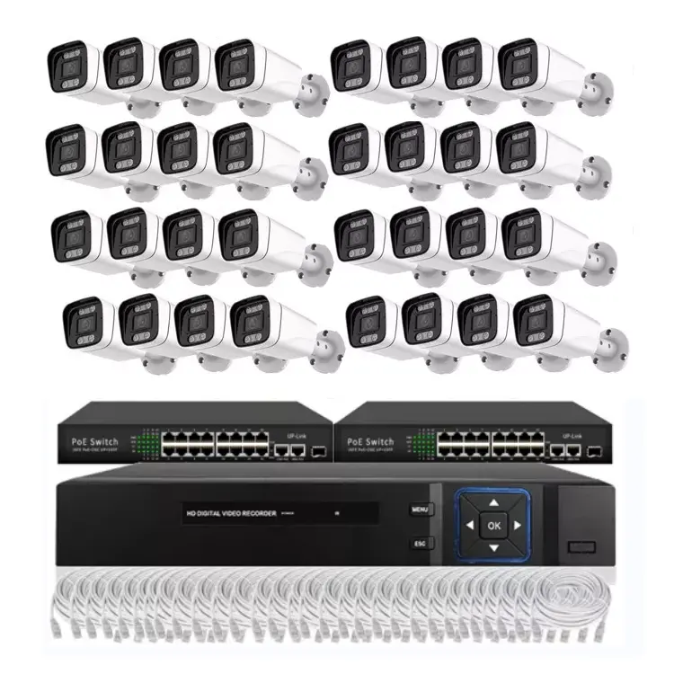 32chs 2 аудиоданных 8mp 4K лицо человека обнаружения POE IP CCTV камеры безопасности модуль открытый система контроля доступа 4 к NVR 8 Мп комплект