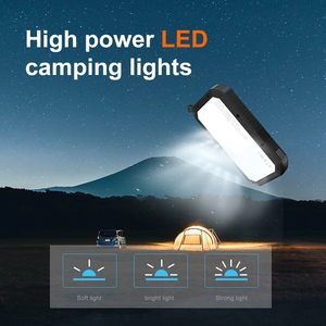 Banco de energía solar portátil con luz LED para acampar 20000mAh 3 dispositivos de carga 10W Salida IPX4 a prueba de agua - Product Image 6