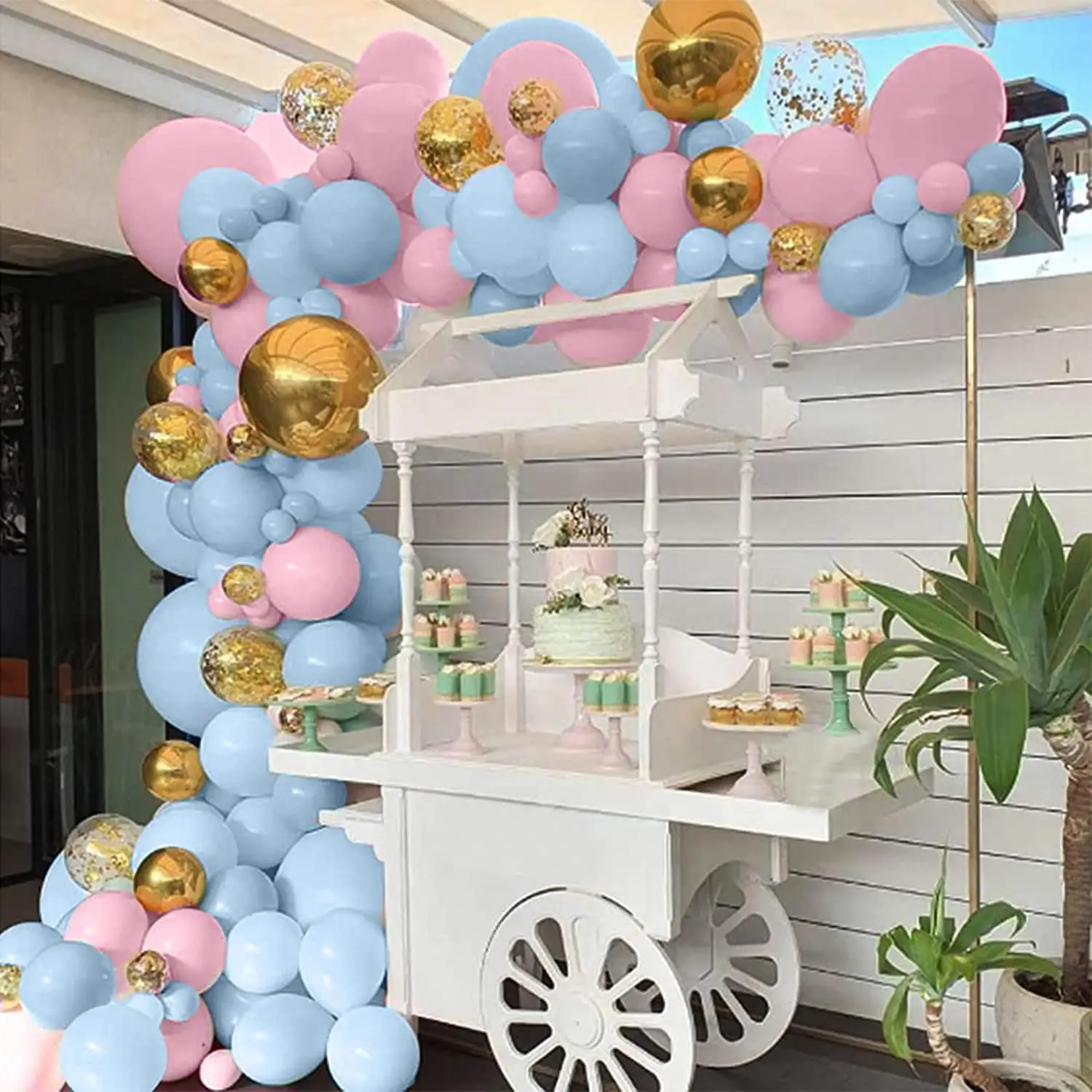78 Pcs Macaron ब्लू गुलाबी गुब्बारे माला किट लिंग आनंद लेना गुब्बारा कट्टर किट जन्मदिन गोद भराई पार्टी सजावट के लिए