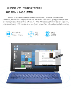 PIPO W11 Blue with Keyboard and Digital Pen 128GB Storage 8GB RAM Window for Entertainment <strong>11</strong>.6'' Tablet PC - Product Image 2