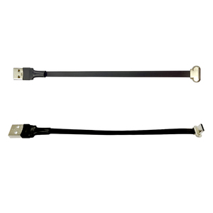 USB A To 90องศา Type C 20ซม. USB 2.0 FPV,สายชาร์จ FPC ยืดหยุ่นแบนบางเฉียบสำหรับ FPV