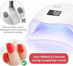 Lámpara de uñas UV barata 48W secador de uñas Gel esmalte de uñas curado LED luz UV con 4 temporizadores Sensor automático pantalla LCD profesional - Product Image 4