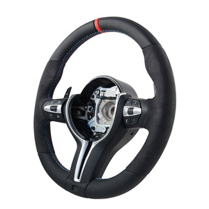BM <span class=keywords><strong>BMW</strong></span> F30 M3 X1-6 F1 F2 <span class=keywords><strong>F3</strong></span> F4 için hızlı yayın LED deri Alcantara BM tarafından özel araç İç mavi halka direksiyon tekerlekler