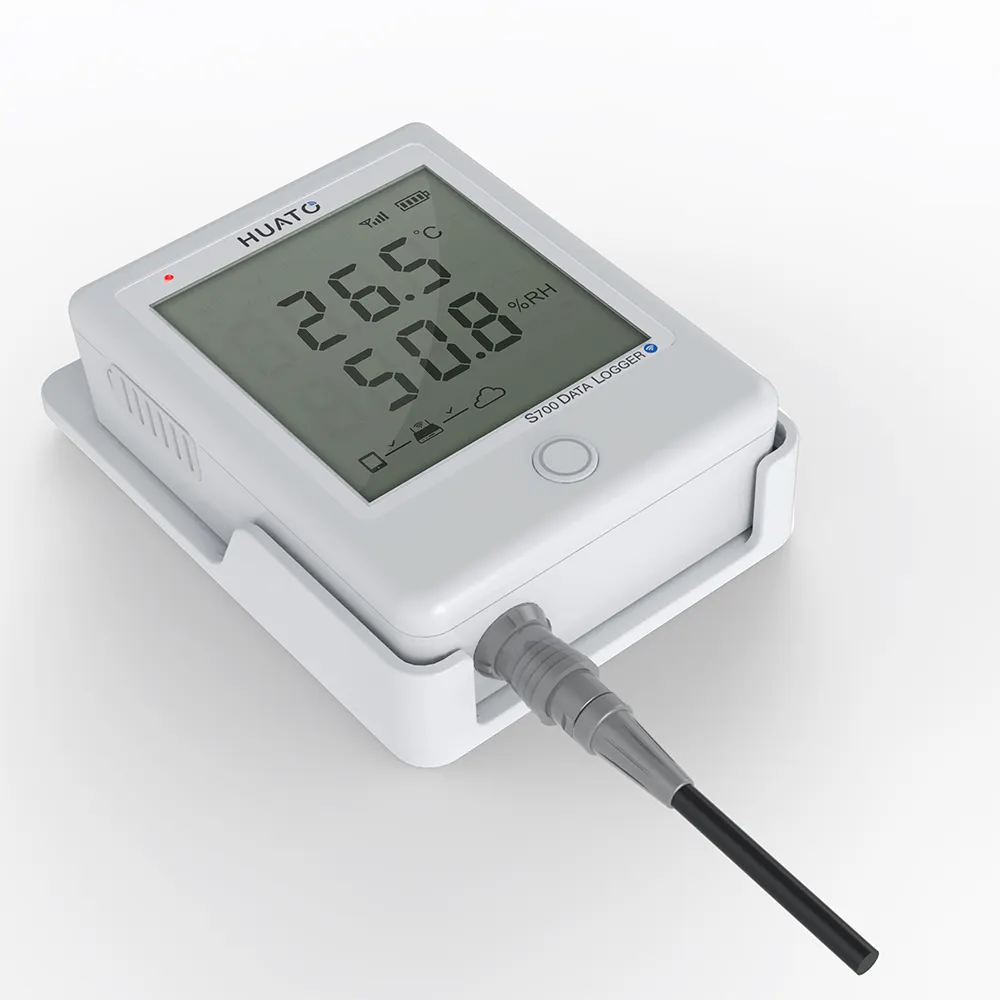 أجهزة قياس درجة الحرارة والرطوبة طراز S700 تعمل لاسلكيًا مزودة بواي فاي تستخدم لتخزين الأدوات الطبية