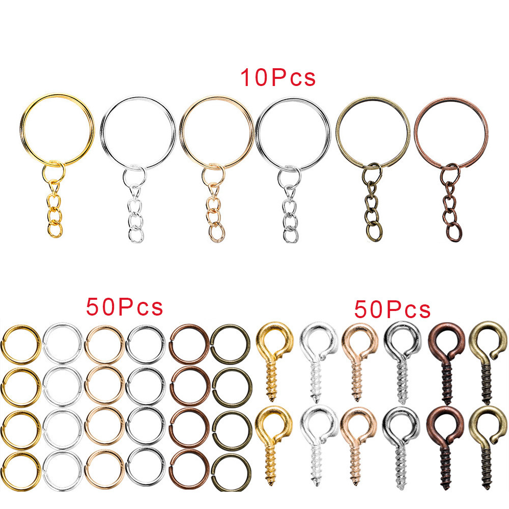 1370 Ensemble de porte-clés de couleurs mélangées