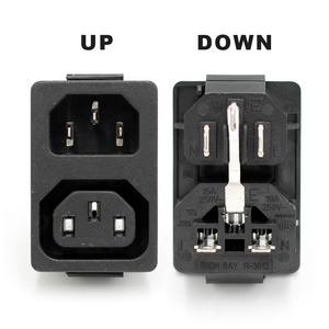 15A 250VAC IEC 60320 C13 C14组合插座2合1电源插座 - Product Image 5
