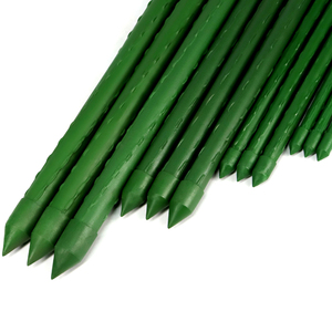 Fabrika fiyat toptan bahçe Stakes bahis yeşil netleştirme dekoratif Metal bitki Stakes 11mm bitki desteği için