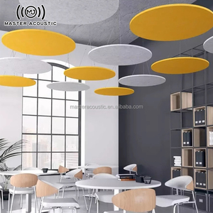 主声学吸音天花板瓷砖悬浮声宠物天花板100% 聚酯吸音板DIY天花板 - Product Image 4