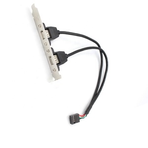 สายแผงกั้นพอร์ต USB 2พอร์ตมาเธอร์บอร์ดสายต่อขยาย USB2.0 USB สายยุ่งเหยิงภายนอกสี่พอร์ตสำหรับคอมพิวเตอร์ - Product Image 5