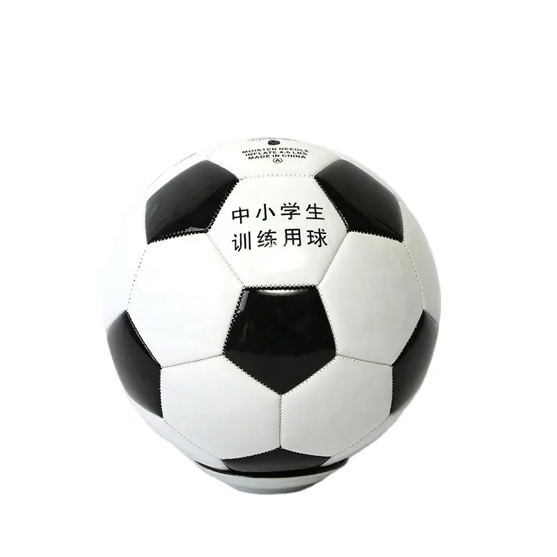 Benutzer definierte Fußball-Weltmeister schaft Größe 4 #5 # Maschinen nähen schäumendes PVC-PU-Material Weiß Schwarz Fußball Fußball für Spiel