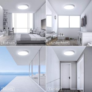 ABS + PC malzeme + AC100-277V aydınlatma lambası 5000K titreşimsiz değil ayarlanabilir yuvarlak Led tavan ışık - Product Image 6