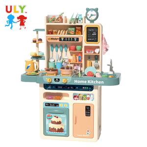 子供のための楽しい教育ふりプレイクッキングゲームセットプラスチックダイニングテーブルキッチンおもちゃ箱パック未就学児のための面白いスタイル - Product Image 2