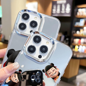 Nezha เคสโทรศัพท์ TPU กระจกแต่งหน้าสำหรับฤดูร้อนกันตกและกันกระแทกเข้ากันได้กับ iPhone 16/15/14/13/12/11/7/8สำหรับ APPL - Product Image 2