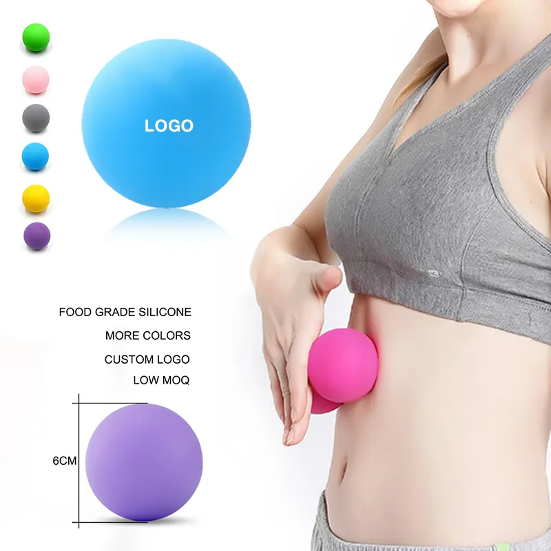 Palla da massaggio in pvc con logo personalizzato tutti i tipi di dimensioni palla da massaggio lacrosse in silicone ufficiale colorato