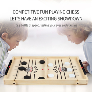 2 in <strong>1</strong> Table Desktop Winner Board <strong>Games</strong> Set Fast Paced Sling Puck <strong>Game</strong> for Kids Big Size Wood Toy Free Sample for Home Use