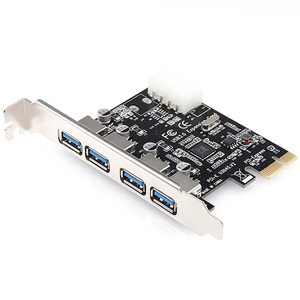 PCI-e การ์ดส่วนต่อขยาย USB,อะแดปเตอร์แปลงไฟ PCI Express 4พอร์ต USB 3.0สำหรับ Win 10 - Product Image 1