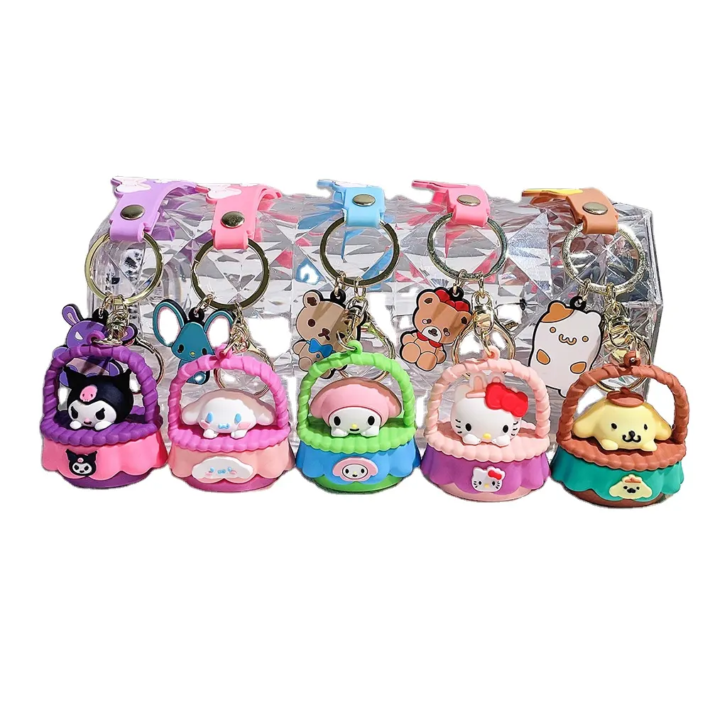 Sanrio für Wiege Puppe Schlüsselanhänger Kitty Katze Zimt Schlüsselanhänger kreativer Auto-Schultasche Anhänger Paar kleines Geschenk Großhandel