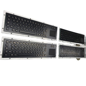 Venda quente metal teclado/pinpad/teclado numérico com preto faceplate trackball/ touchpad
