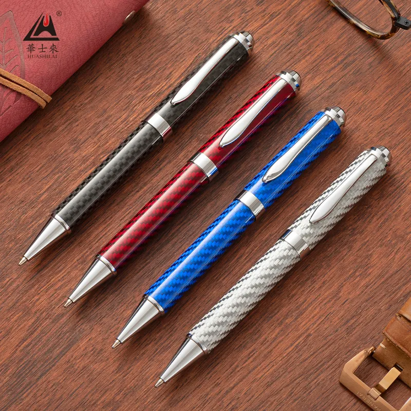 Groothandel Custom Schattige Multicolor Carbon Fiber Pen Kleuren Pen Met Custom Logo