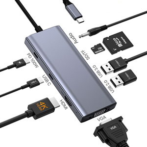 新款9合1 USB C集线器，带音频PD Vag USB 3.0多功能坞站适配器，适用于MacBook Pro - Product Image 1