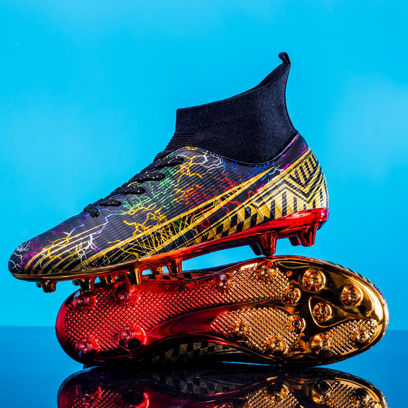 2303 ต่างหูสตั๊ดยาวสีดำทอง