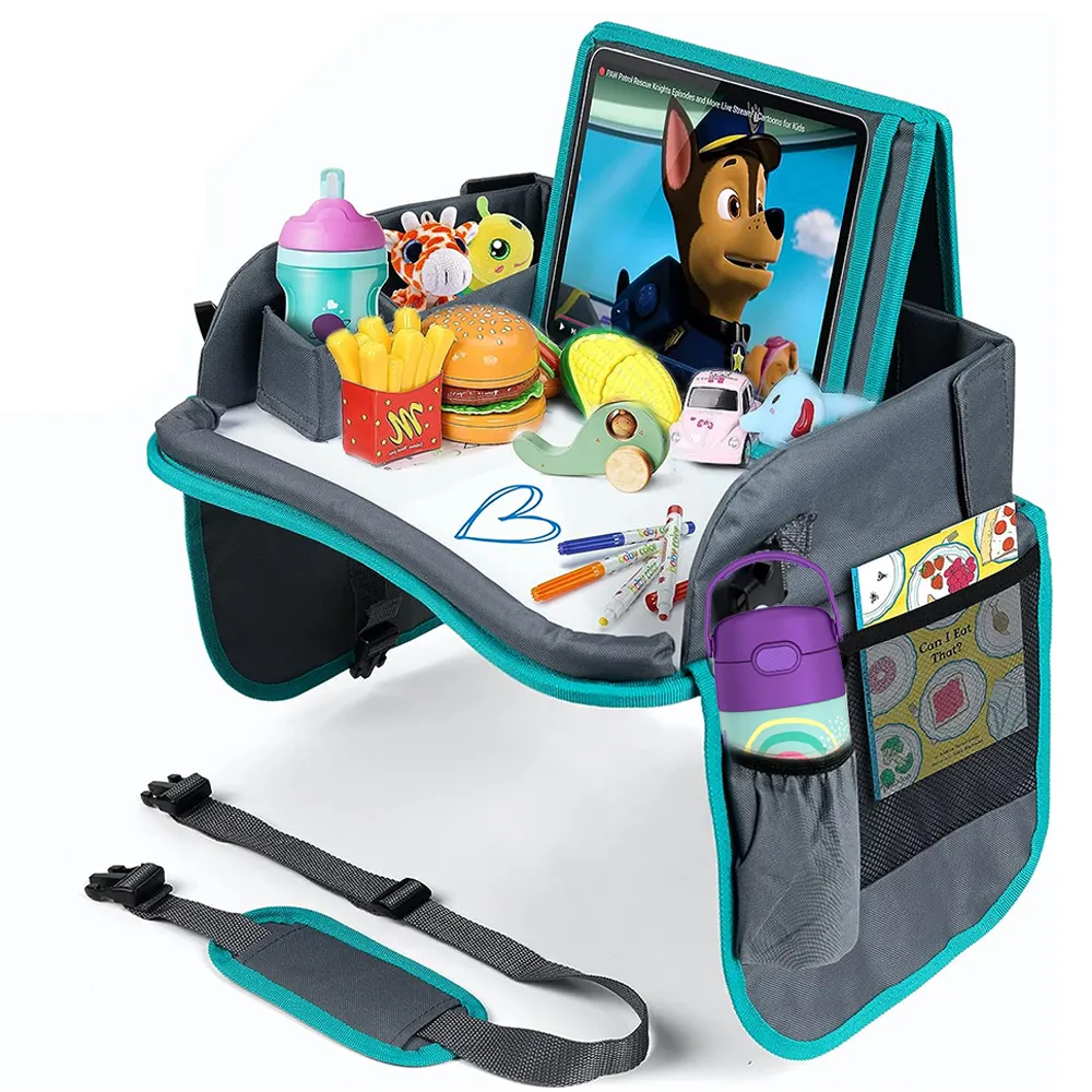 Factory Custom High Quality Kids Travel Table Car Play Tray Baby car seat Travel Tray Organizer