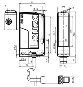 Original Leuze HT46C/4P <strong>Diffuse</strong> <strong>Reflection</strong> <strong>Sensor</strong> with Background Suppression Cheap off the Shelf - Product Image 6