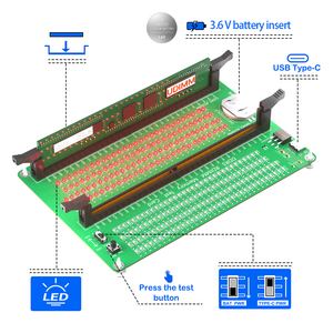 La placa de detección de memoria de escritorio DDR5/1 es adecuada para diagnosticar fallas de rendimiento de RAM DDR5 en computadoras de escritorio - Product Image 4