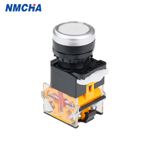 LA38-11BN 220V interruttore a pulsante di auto-Reset momentaneo a testa piatta interruttore in plastica da 22mm con corrente Max. 10A e livello IP55 - Product Image 2