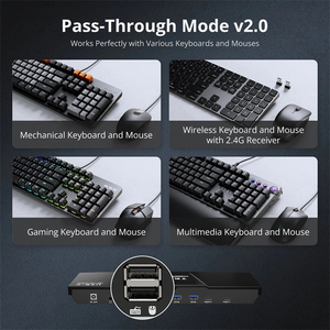 TESmart 2端口8K60Hz USB-C KVM交换机游戏坞站，带EDID 4K144Hz，用于游戏2台笔记本电脑1监视器KVM交换机 - Product Image 5