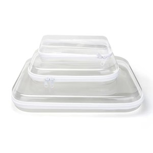 Bliss Bin Transparent Zippered Pouch Storage Zipper <strong>Toy</strong> Organizer Hard Plastic Pencil Case Makeup Storage Organizer Home <strong>Box</strong> - Product Image 4