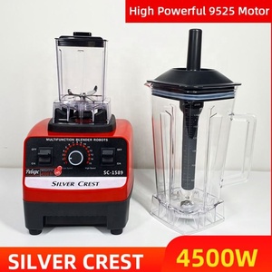 Sıcak satmak 2 in 1 4500W ağır ticari mutfak ev taze meyve sıkacağı elektrik gümüş crest yüzlü mikser blender - Product Image 4