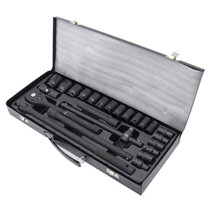 Chromium Vanadium 24 Piece <strong>Red</strong> and Black Iron Box Shake F Rod Sleeve Auto Socket Wrench Set Car Repair <strong>Tool</strong> <strong>Kit</strong> - Product Image 4